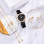 Montre à Quartz pour Femme en Or Rose de Luxe avec Cadran en Diamant