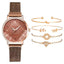 Montre à Quartz pour Femme en Or Rose de Luxe avec Cadran en Diamant