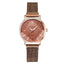 Montre à Quartz pour Femme en Or Rose de Luxe avec Cadran en Diamant