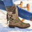 Women’s Winter Boots with Hoof Heels - Fashionable Comfort