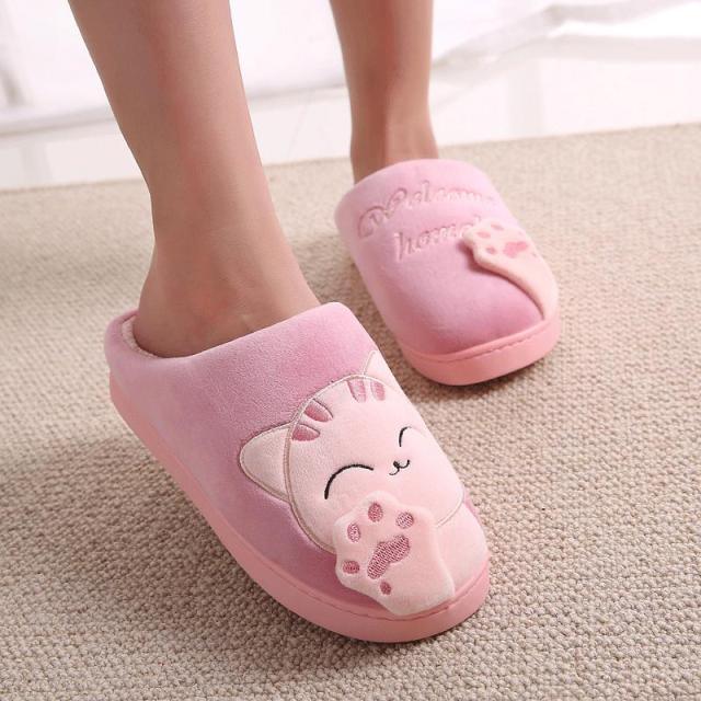 Chaussons en fourrure d'hiver pour femmes - Doux et antidérapants