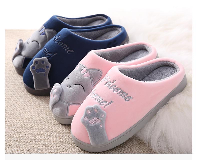Chaussons en fourrure d'hiver pour femmes - Doux et antidérapants