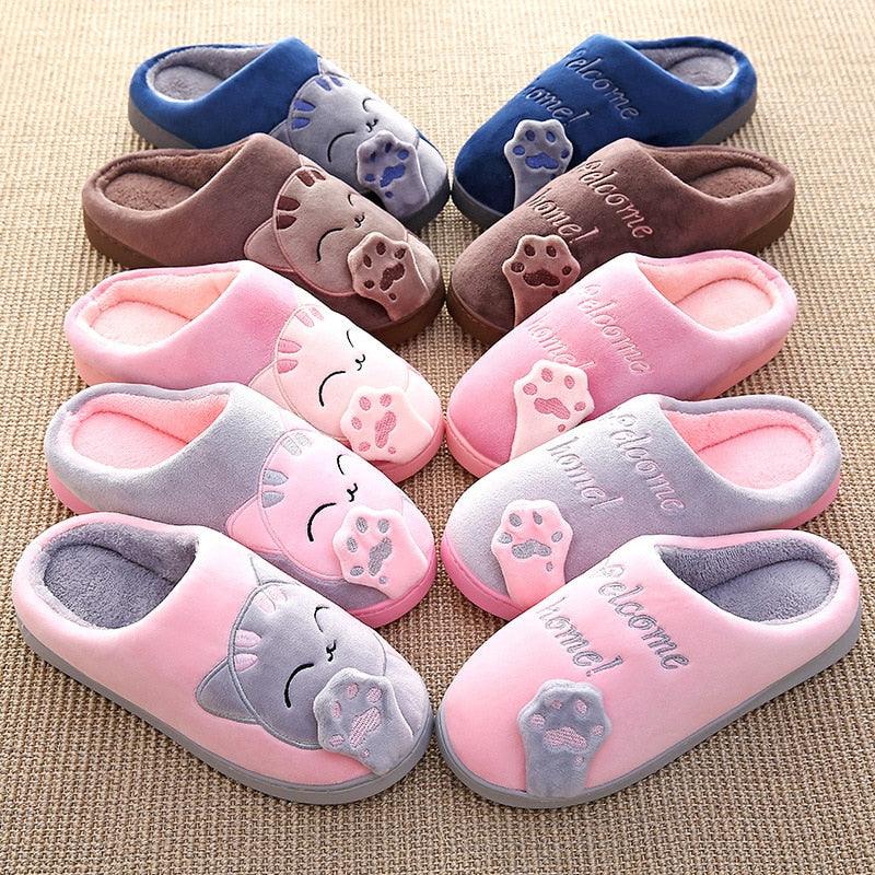 Chaussons en fourrure d'hiver pour femmes - Doux et antidérapants