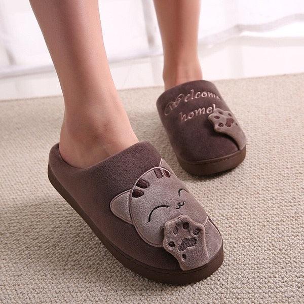Chaussons en fourrure d'hiver pour femmes - Doux et antidérapants