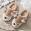 Chaussons d'hiver en élan pour femmes - Chaussures de maison douces et antidérapantes