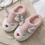 Chaussons d'hiver en élan pour femmes - Chaussures de maison douces et antidérapantes