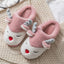 Chaussons d'hiver en élan pour femmes - Chaussures de maison douces et antidérapantes