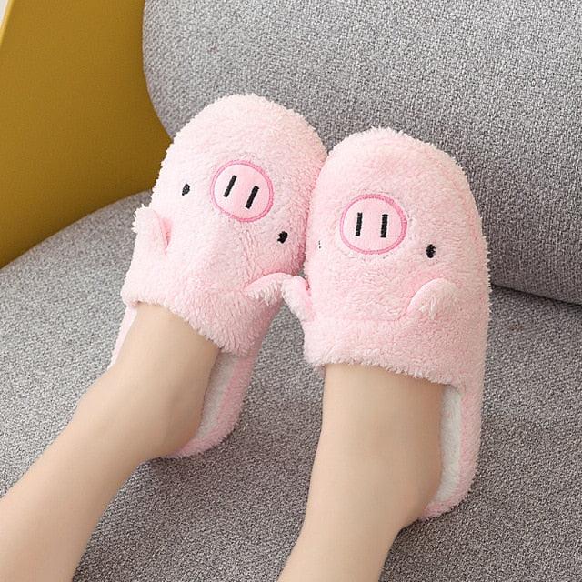 Zapatillas de casa de felpa para mujer - Antideslizantes para interiores