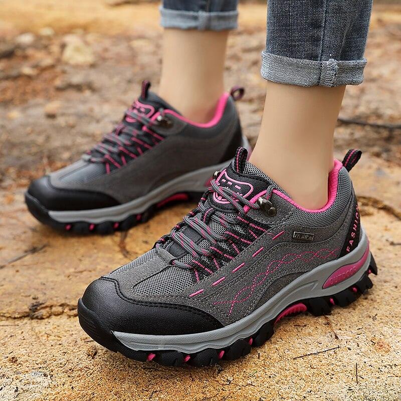 Bottes de randonnée en cuir durable pour femmes pour l'automne et l'hiver