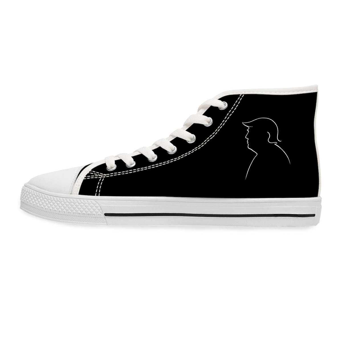 Zapatillas Altas Negras para Mujer – Calzado de Declaración de Parodia Política