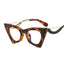 Elegantes montura de gafas de ojo de gato para mujeres con lentes transparentes