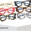 Elegantes montura de gafas de ojo de gato para mujeres con lentes transparentes