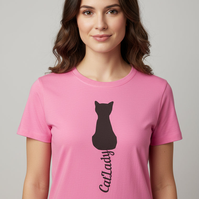 T-shirt Cat Lady pour femmes