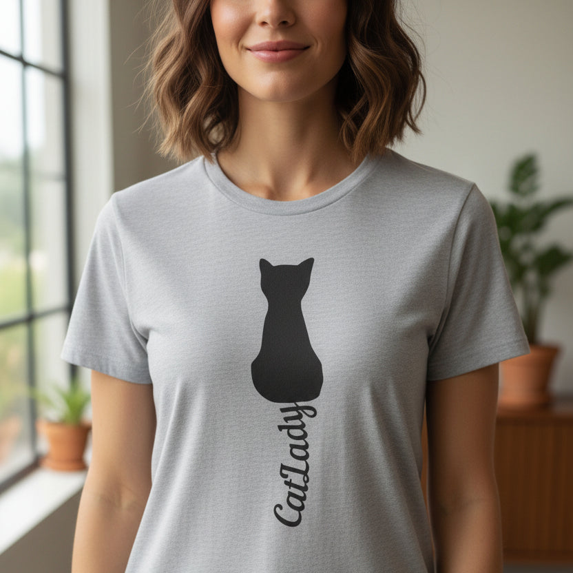 T-shirt Cat Lady pour femmes