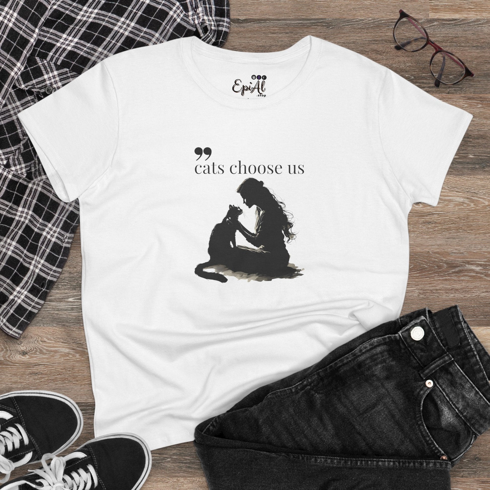 Feline Friends Unite Women's Graphic Tee - Ideal for Cat Enthusiasts - Korvel