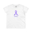 Camiseta de Concienciación de Cinta Púrpura para Mujeres