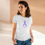 Camiseta de Concienciación de Cinta Púrpura para Mujeres