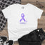 Camiseta de Concienciación de Cinta Púrpura para Mujeres