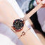 Montre à Quartz Étoile du Ciel en Or Rose pour Femmes