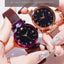 Montre à Quartz Étoile du Ciel en Or Rose pour Femmes