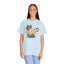 T-shirt floral pour femmes avec chat