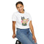 T-shirt floral pour femmes avec chat