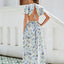 Women's Floral Print Maxi Dress - Elegant Vacation Dress