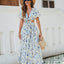 Women's Floral Print Maxi Dress - Elegant Vacation Dress