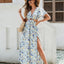 Women's Floral Print Maxi Dress - Elegant Vacation Dress