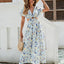 Women's Floral Print Maxi Dress - Elegant Vacation Dress