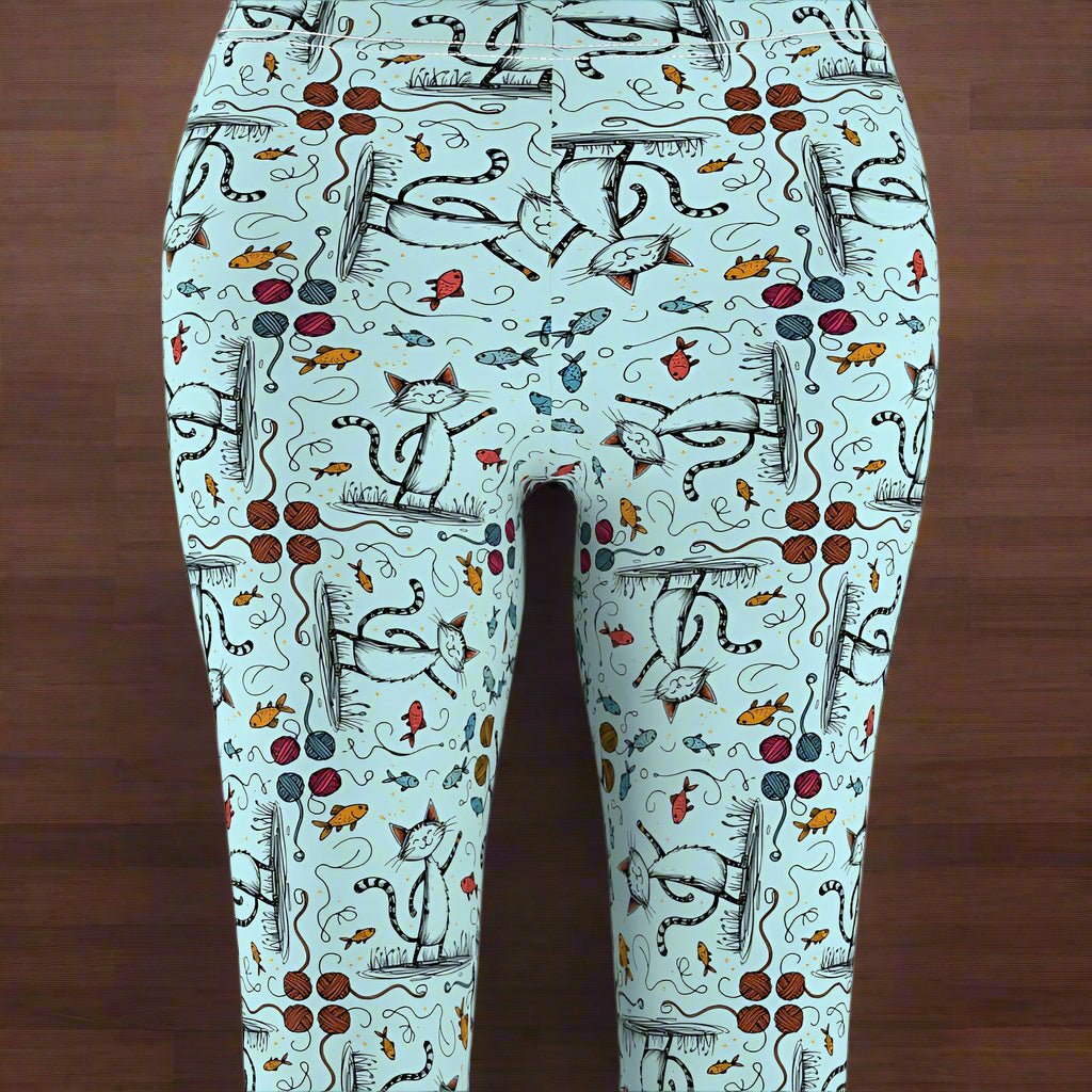 Cat Happy Casual Leggings for Women