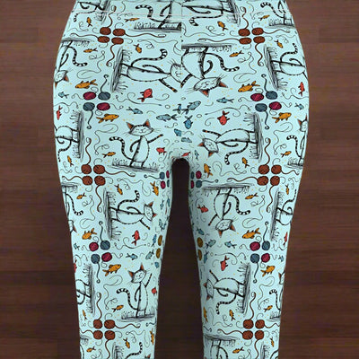 Cat Happy Casual Leggings for Women