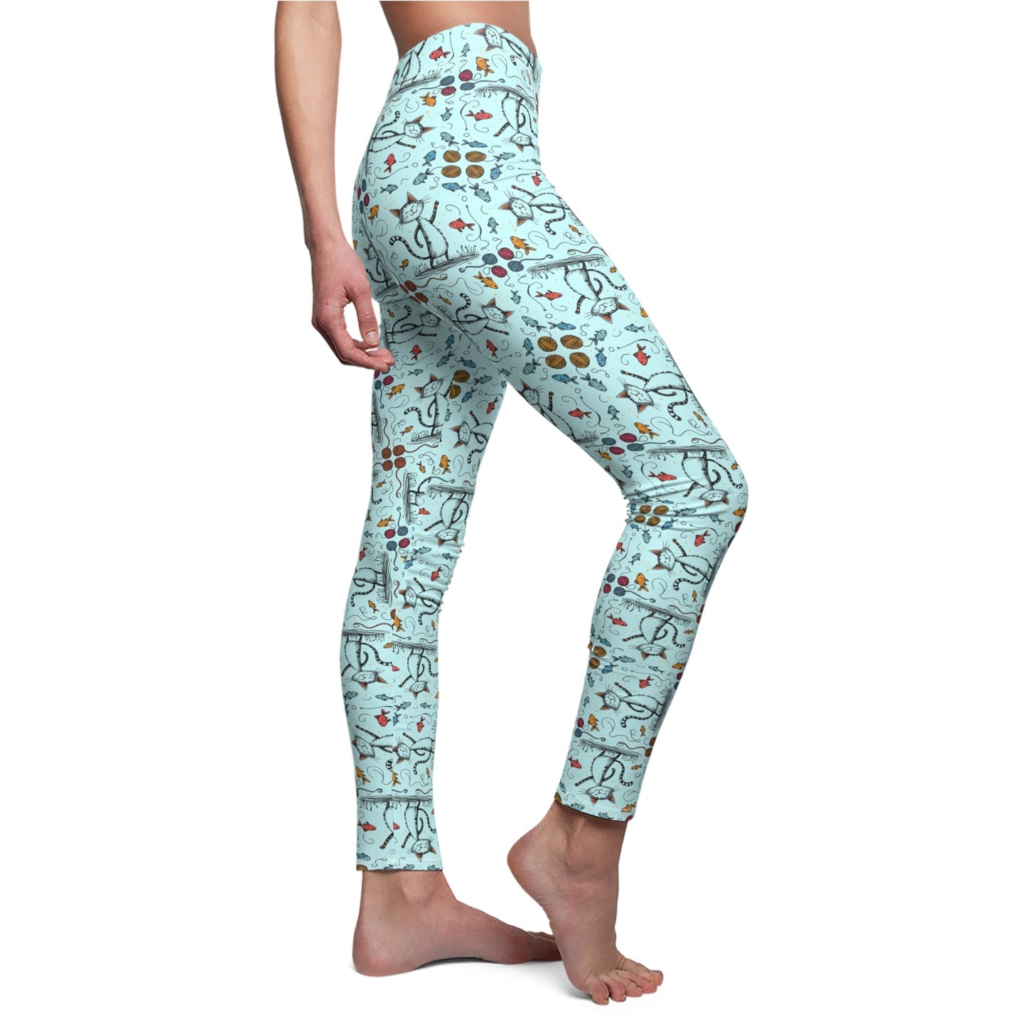 Cat Happy Casual Leggings for Women