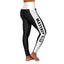 Leggings de fitness taille haute pour femmes - Noir et blanc