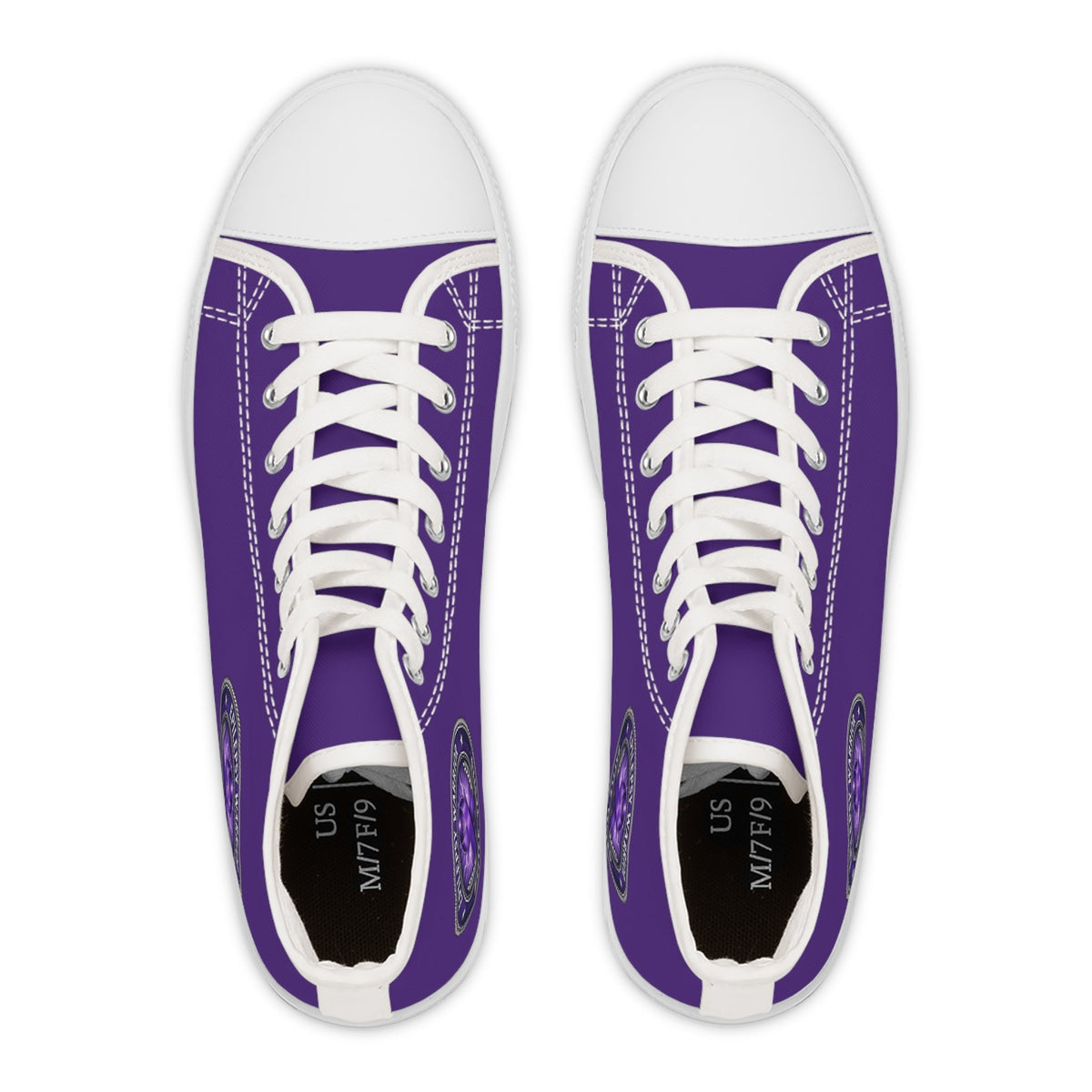 Zapatillas Altas Moradas para Mujeres – Diseño de Concienciación sobre la Epilepsia