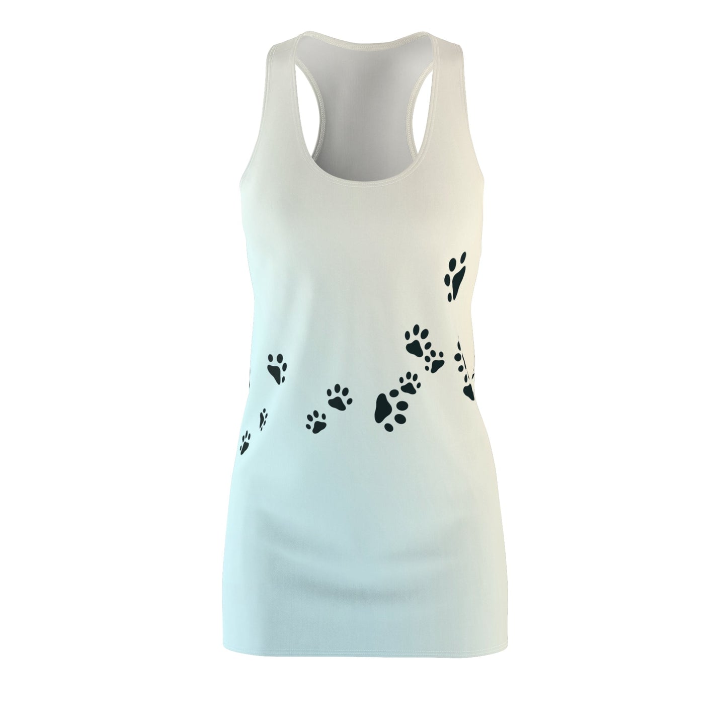 Robe à dos nageur pour femmes avec un design de motif de patte ludique