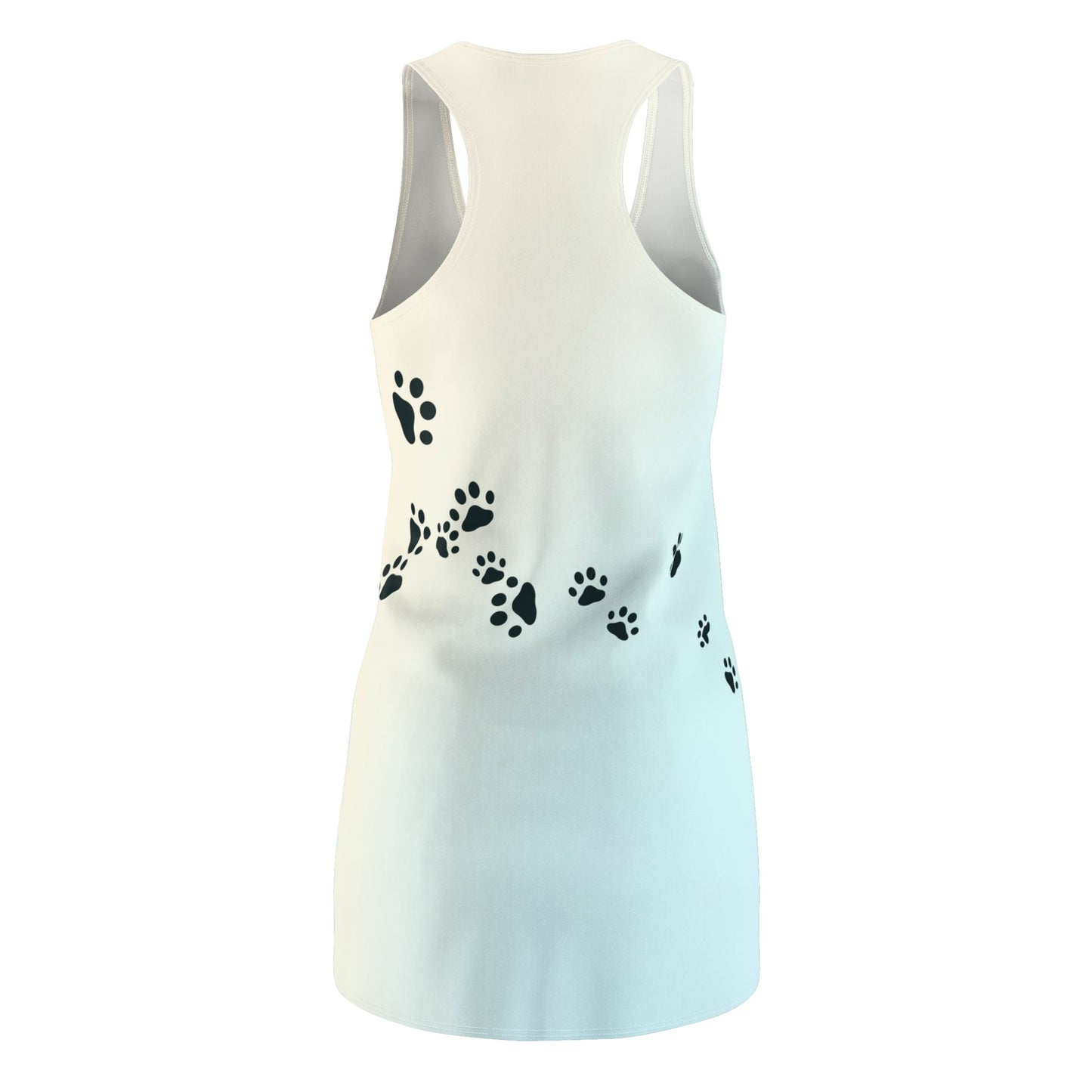 Robe à dos nageur pour femmes avec un design de motif de patte ludique