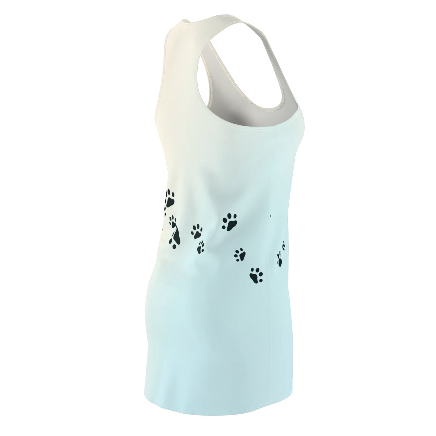 Robe à dos nageur pour femmes avec un design de motif de patte ludique