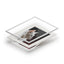 Charming White Cat Art Print with Elegant Passepartout Frame - Korvel