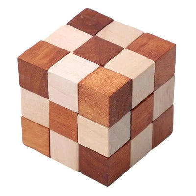 Wooden Interlocking Burr Puzzle - Engaging Brain Teaser