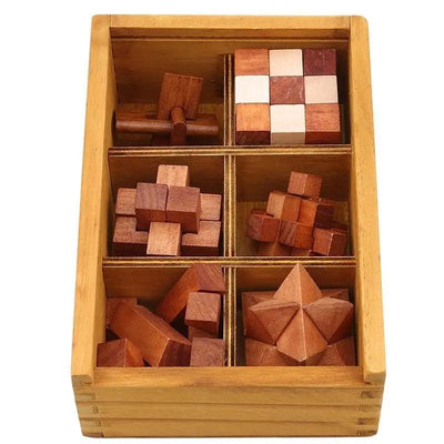 Wooden Interlocking Burr Puzzle - Engaging Brain Teaser