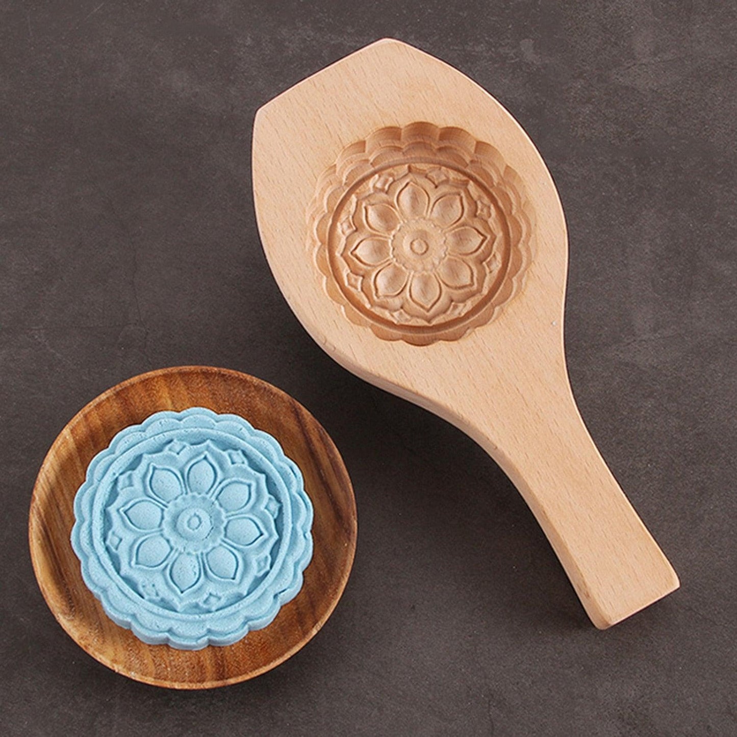 Moule à Gâteau de Lune en Bois pour Desserts Exquis