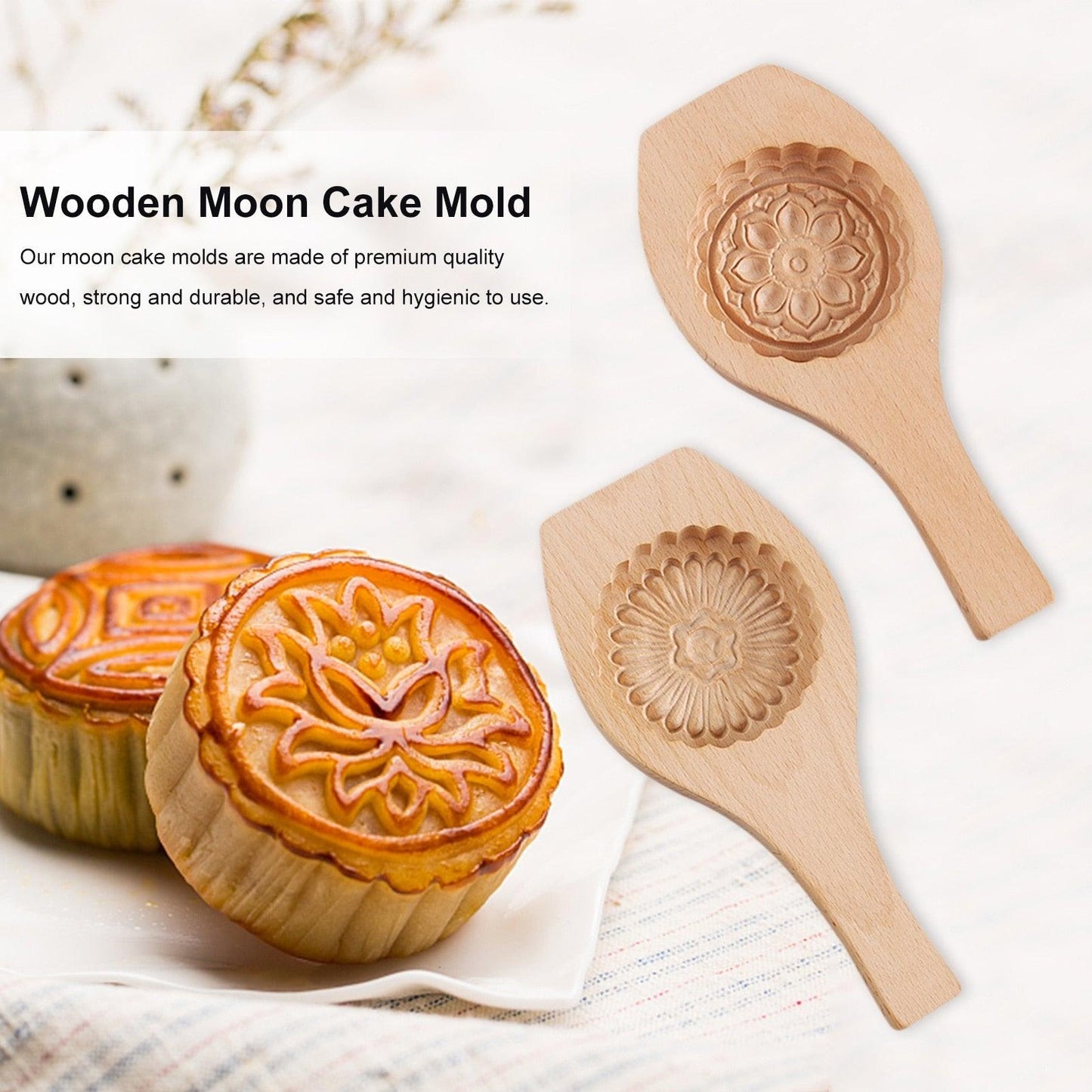 Moule à Gâteau de Lune en Bois pour Desserts Exquis