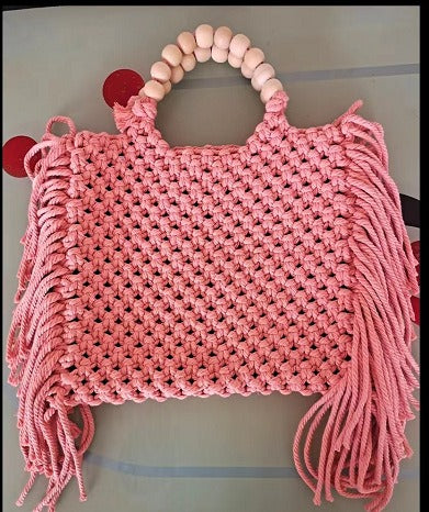 Woven women's crossbody mini bag mobile phone bag hanging wrist coin purse summer - Korvel