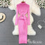 Turtleneck Wrap Knitted Dress