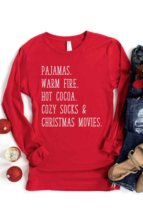 Cozy Christmas Night Long Sleeve Tee - Korvel