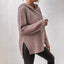 Women's Loose Pullover Hooded Sweater in Camel