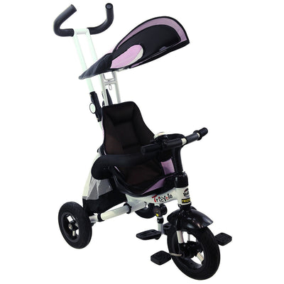 Tricycle Poussette D'apprentissage Détachable 4-en-1 - Rose