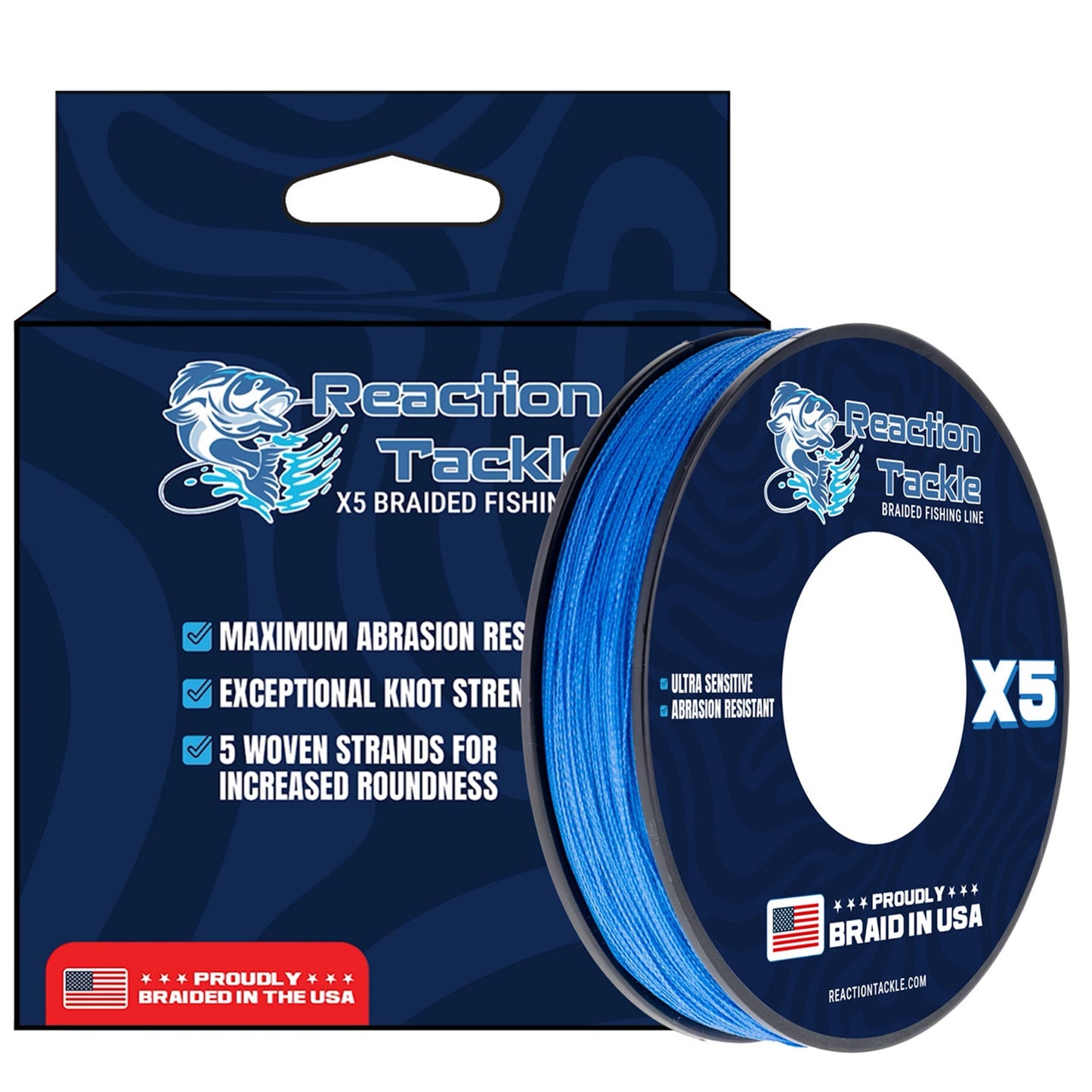 Premium USA-Made Braided Fishing Line - 5X Strength