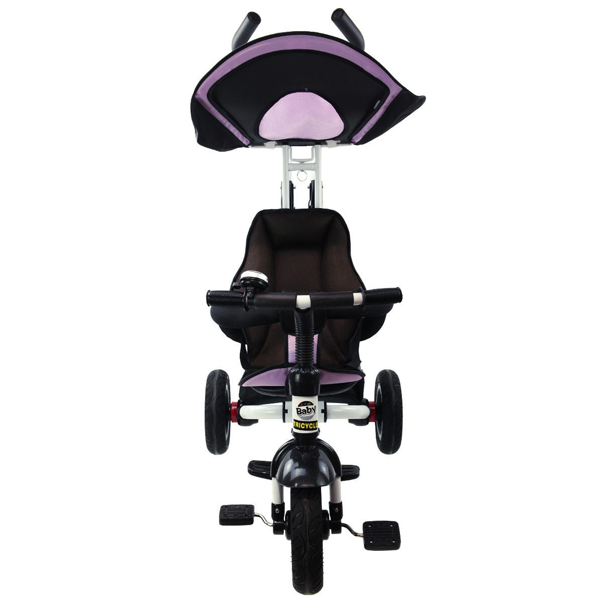 4-in-1 Detachable Learning Baby Tricycle Stroller - Pink